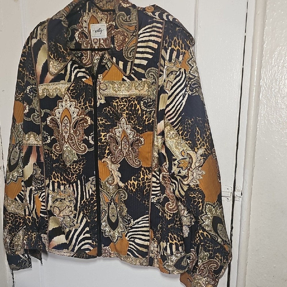 Vintage Style Animal Print Jacket